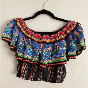 Festive Crop Top size small Forever 21